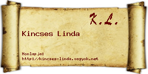 Kincses Linda névjegykártya